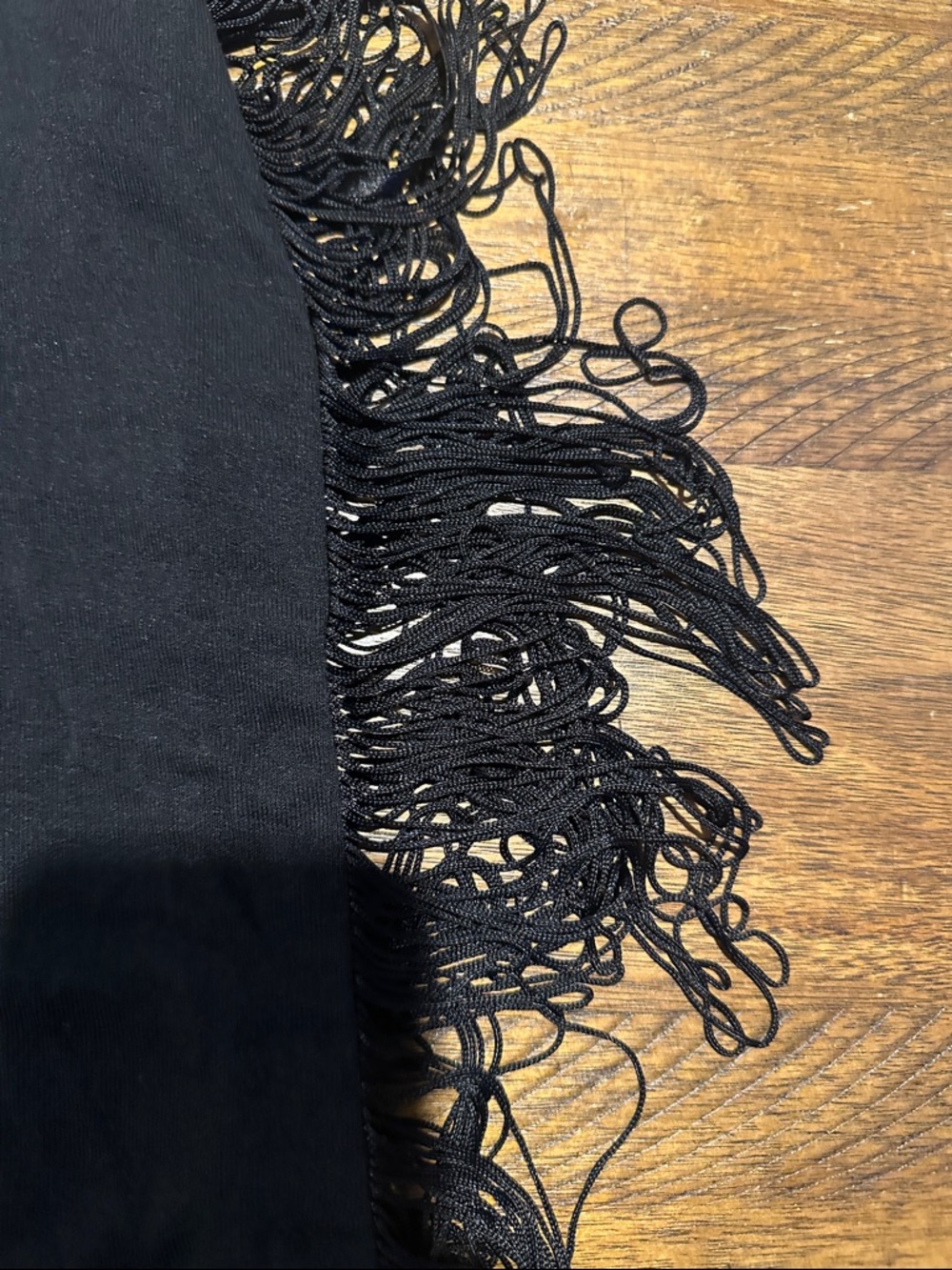 Black Fringe Sleeveless Tunic - Picture 2 of 4